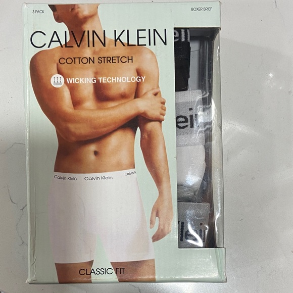 Calvin Klein Other - Calvin Klein Cotton Stretch Boxer Briefs - White,Black & Gray.